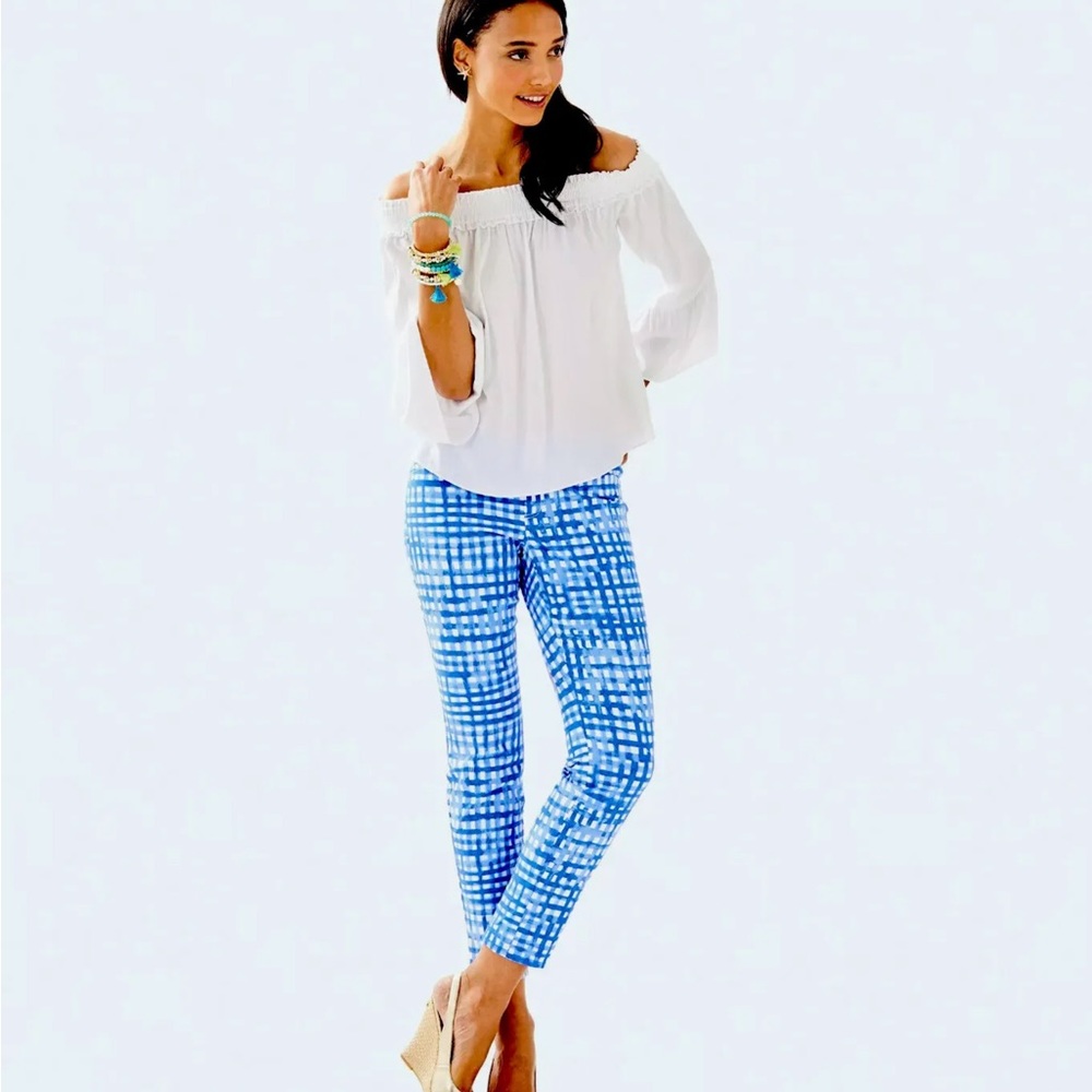 Lilly Pulitzer NWT Kelly Ankle Length Skinny Pants $148 Feelin Beachy Size 0